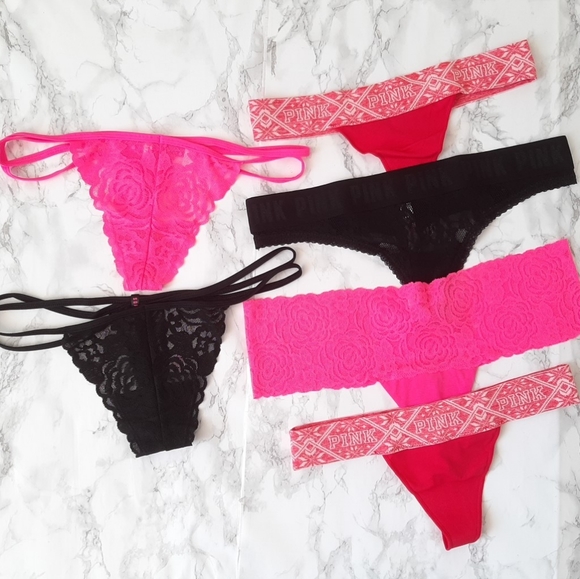 PINK Victoria's Secret Other - 6 pc LOT PINK VS Panties Thong M Bundle